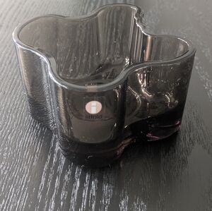 IITTALA Alvar Aalto Purple GLASS Votive TEALIGHT CANDLE HOLDER